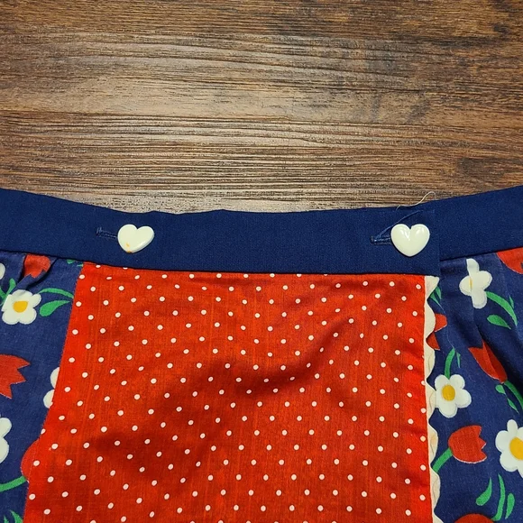 Vintage 70s Patchwork Reversible Floral Wrap Skirt S - Picture 3 of 9
